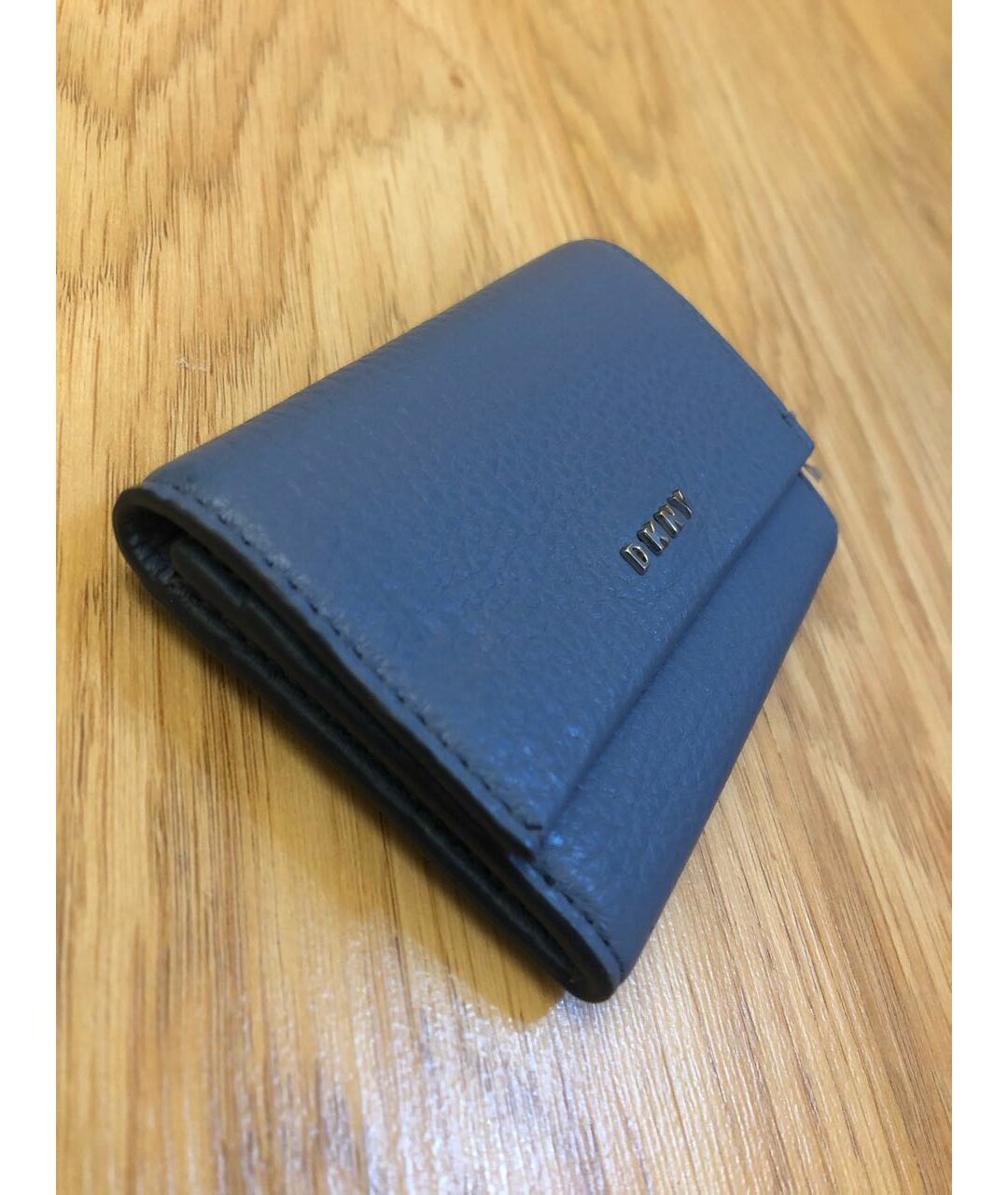 DKNY Голубой кожаный кошелек, фото 2