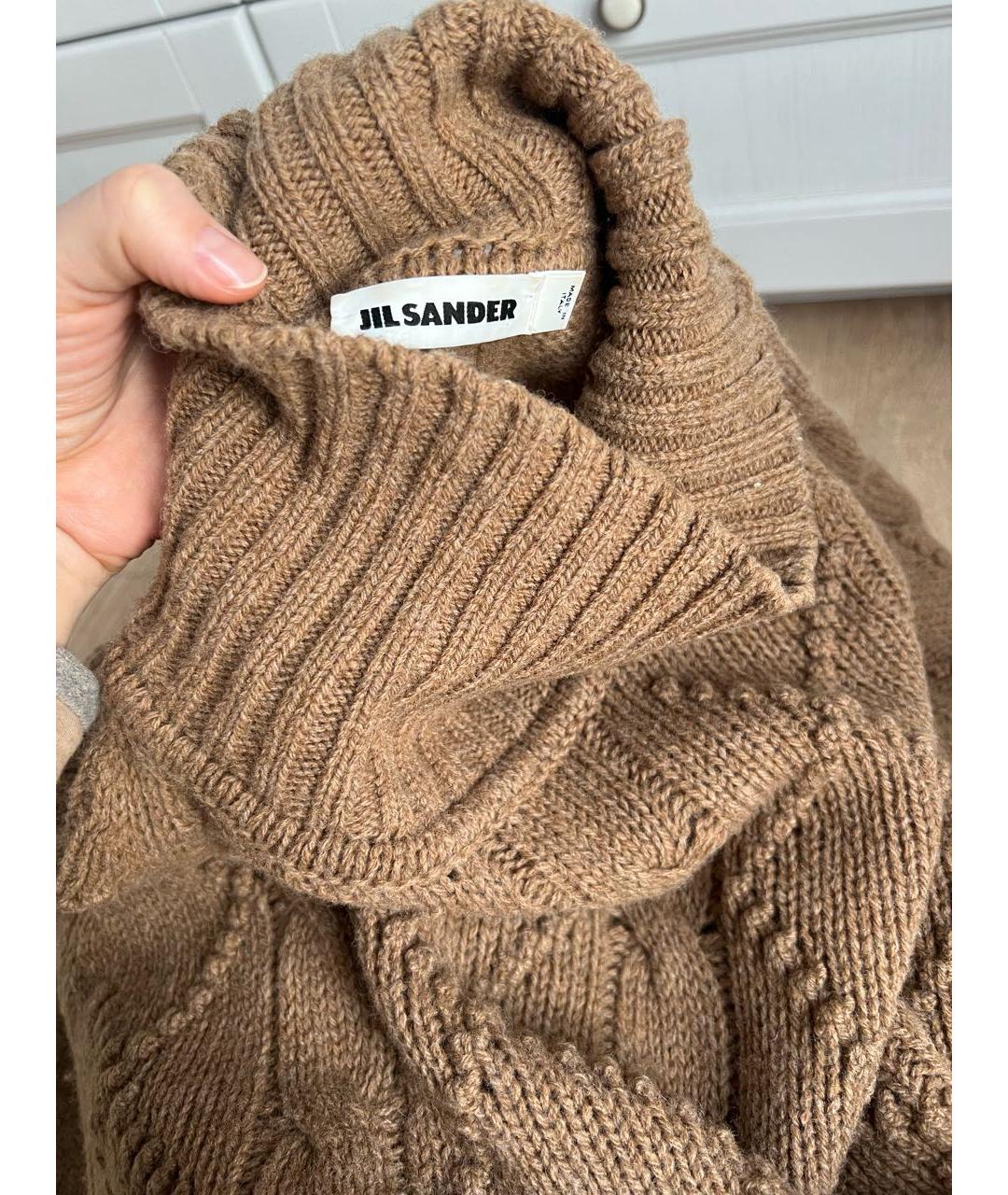 JIL SANDER Коричневый шерстяной джемпер / свитер, фото 4