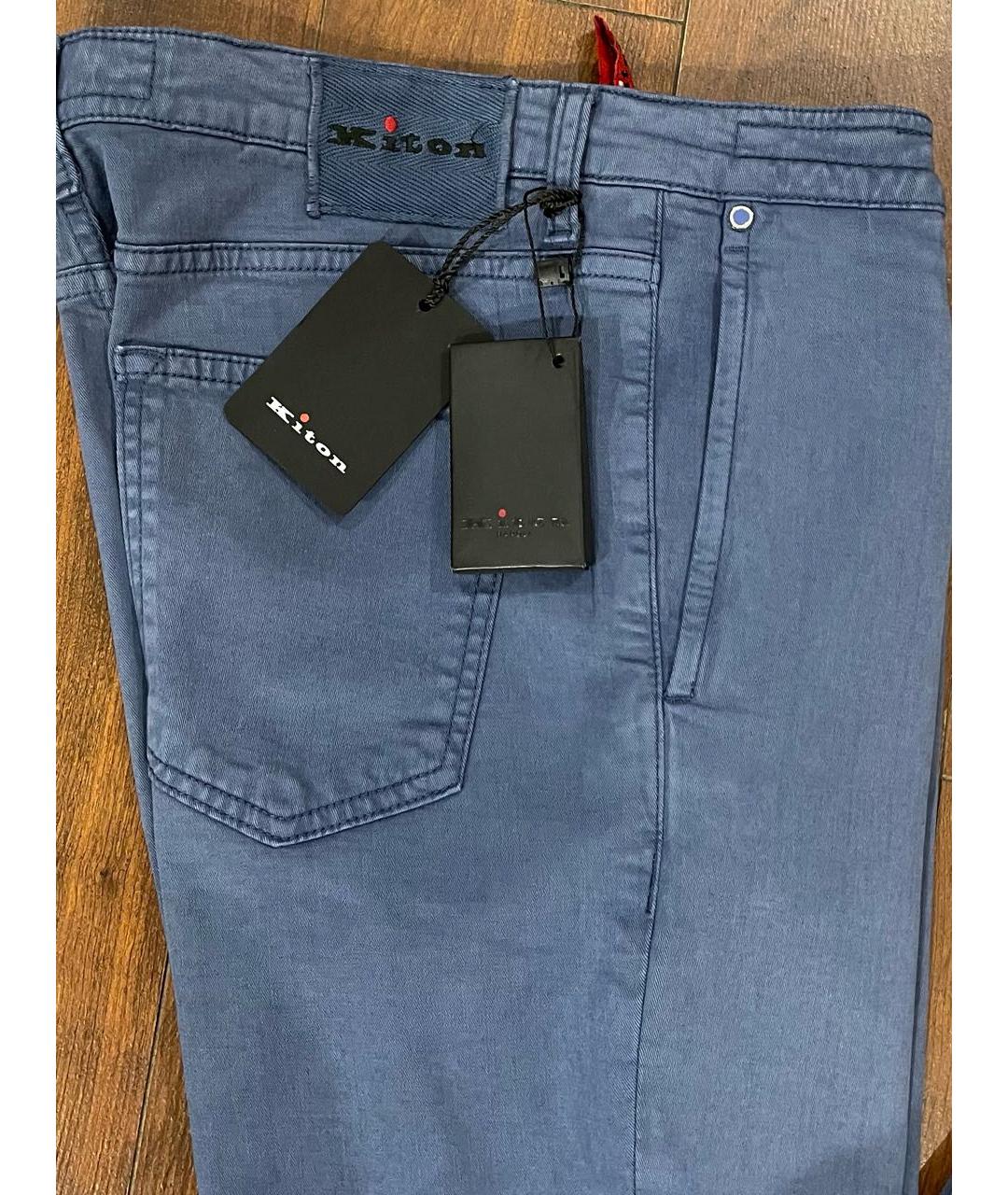KITON Синие джинсы скинни, фото 3