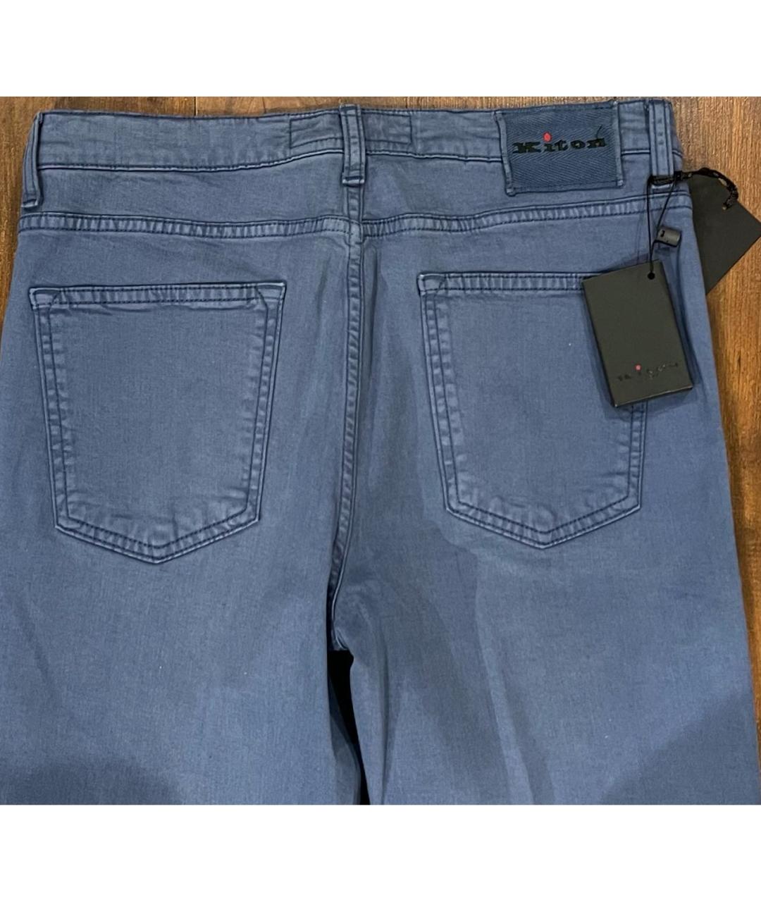 KITON Синие джинсы скинни, фото 6