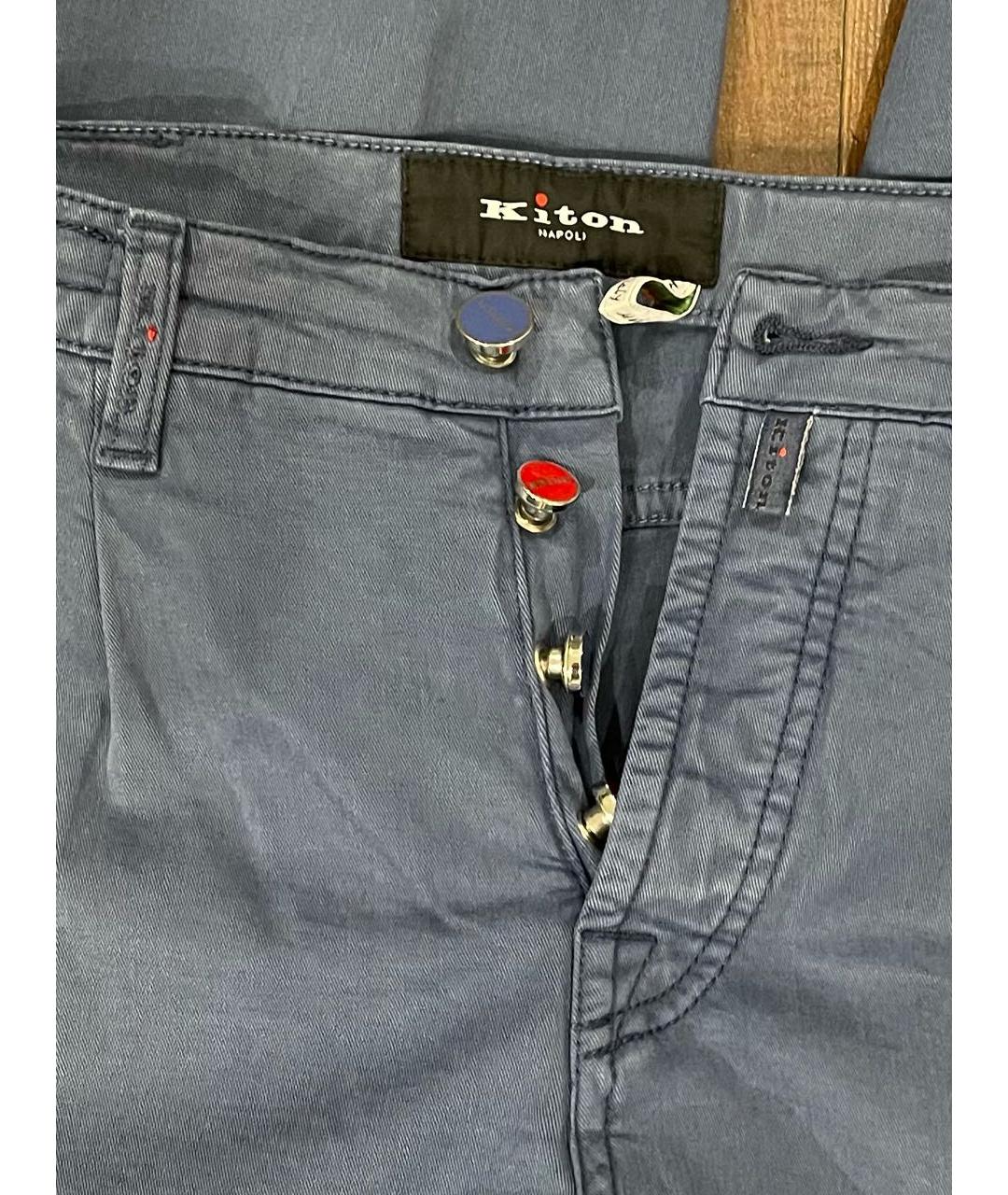 KITON Синие джинсы скинни, фото 5