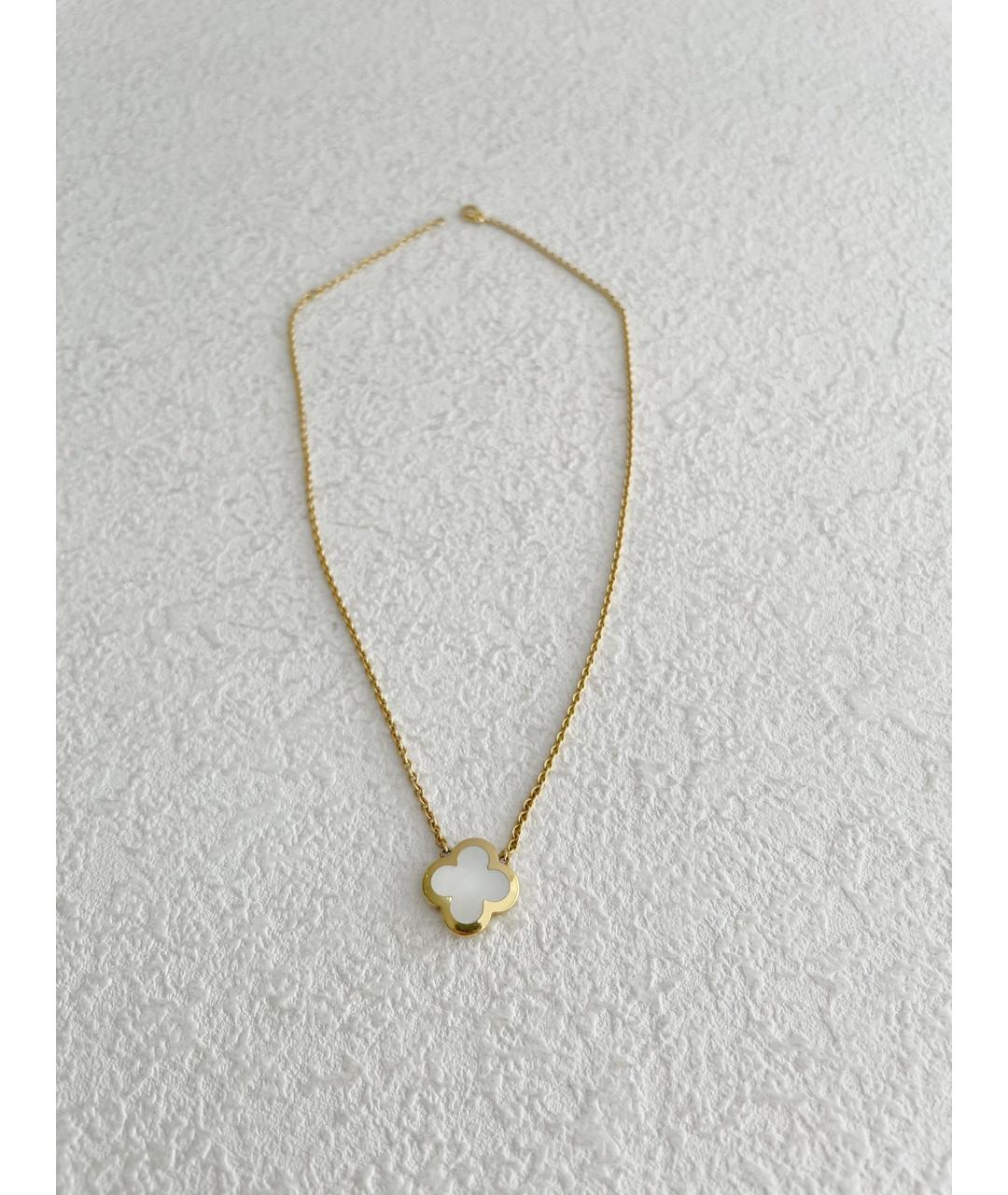 VAN CLEEF & ARPELS Белое колье из желтого золота, фото 2