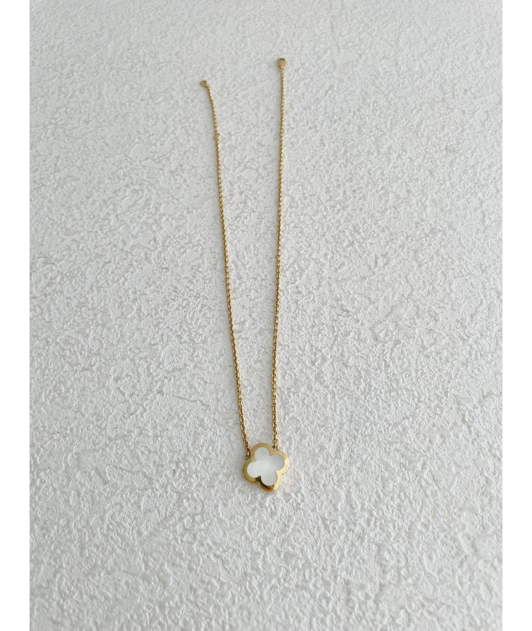 VAN CLEEF & ARPELS Белое колье из желтого золота, фото 3