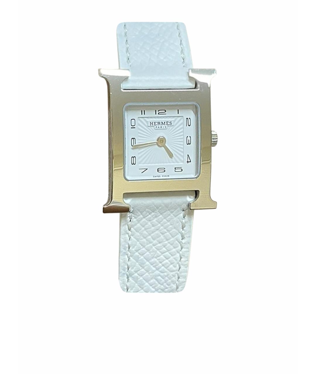 HERMES PRE-OWNED Белые металлические часы, фото 1