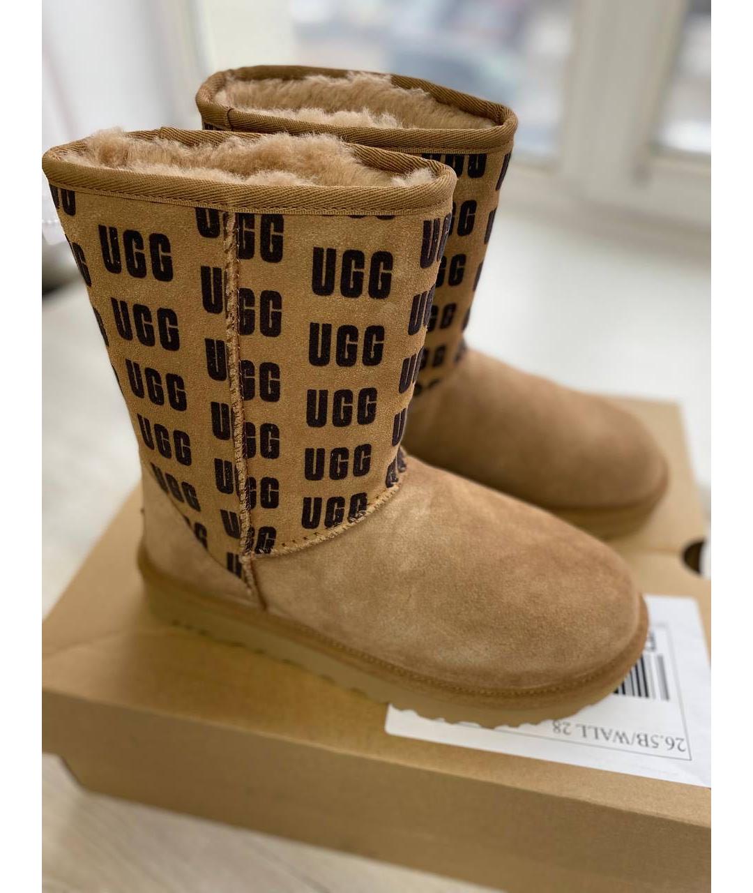 UGG AUSTRALIA Коричневые замшевые ботинки, фото 2