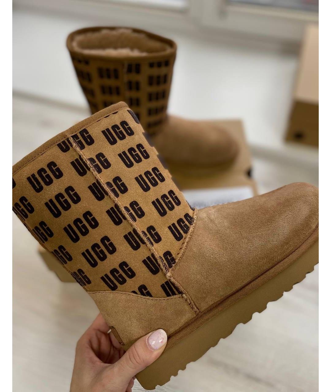 UGG AUSTRALIA Коричневые замшевые ботинки, фото 6