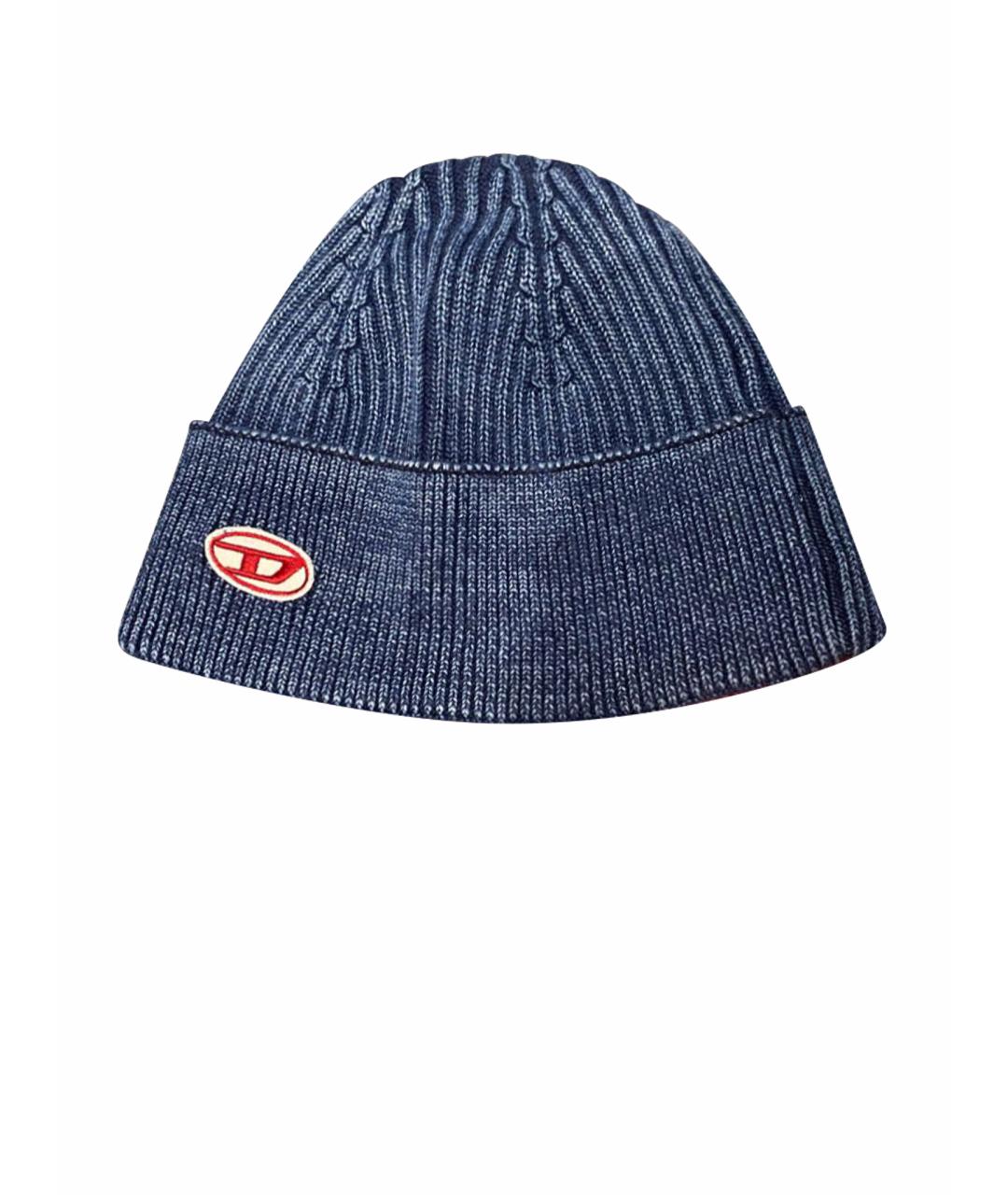 DIESEL Синяя хлопковая шапка, фото 1