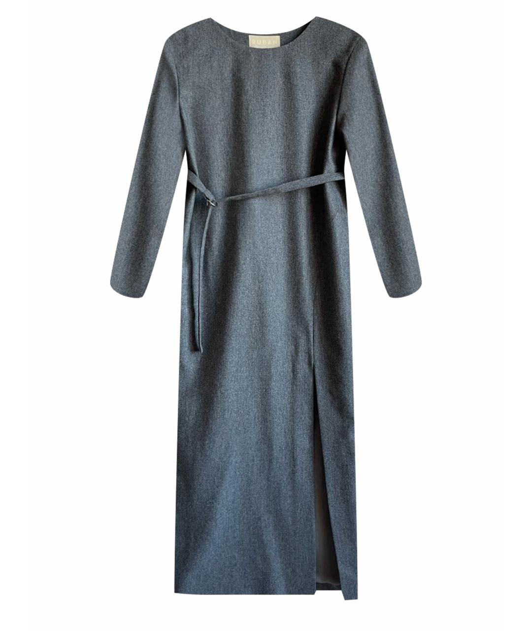 RUBAN Антрацитовое шерстяное повседневное платье, фото 1