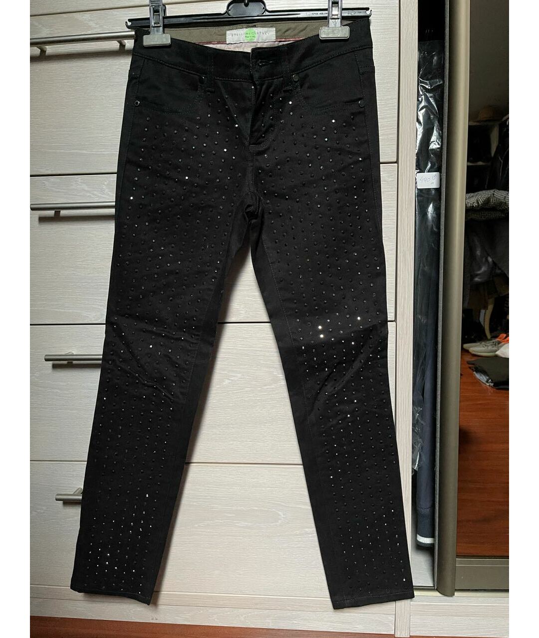 STELLA MCCARTNEY Черные хлопковые джинсы слим, фото 7