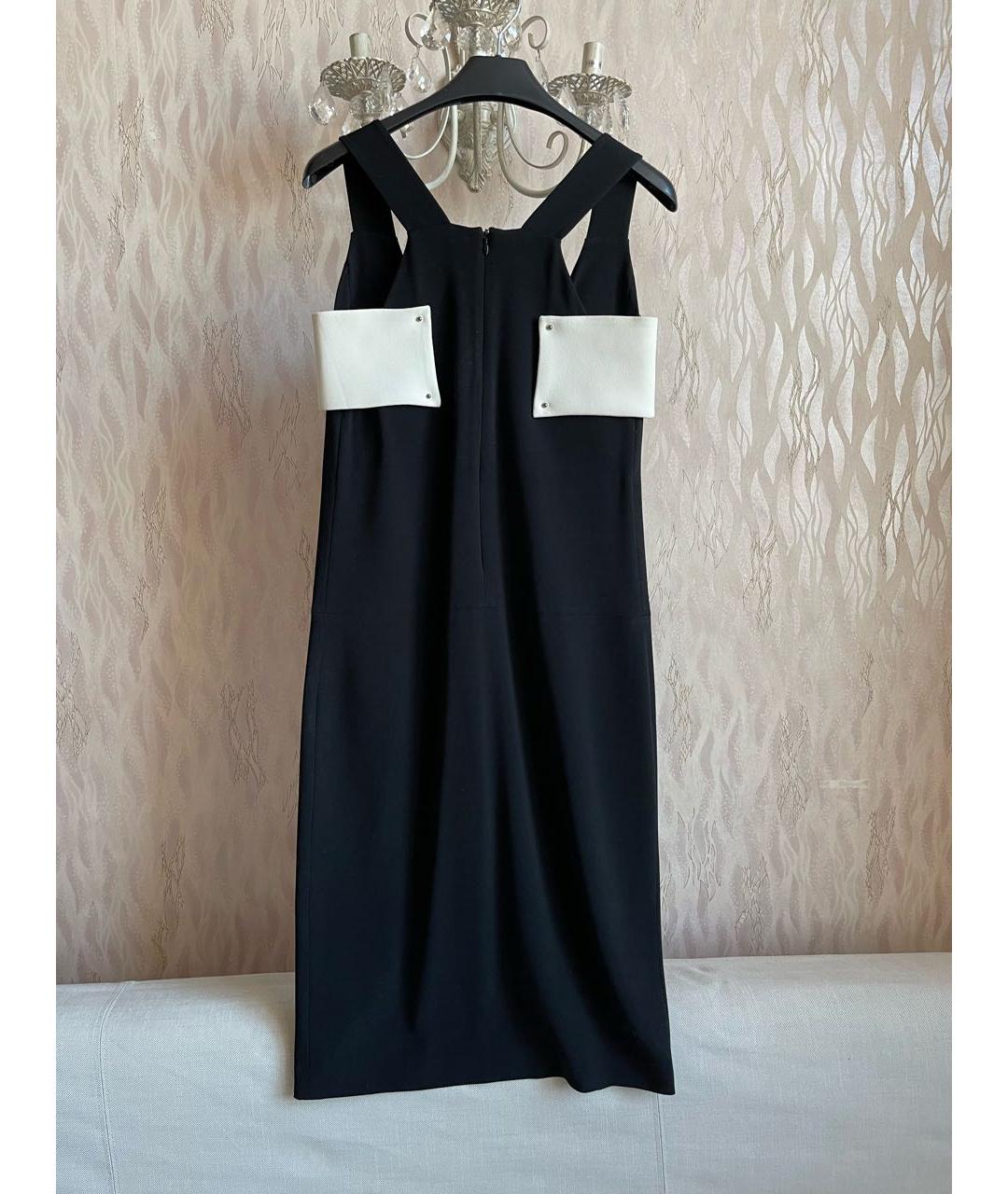 DEREK LAM 10 CROSBY Черное ацетатное коктейльное платье, фото 2