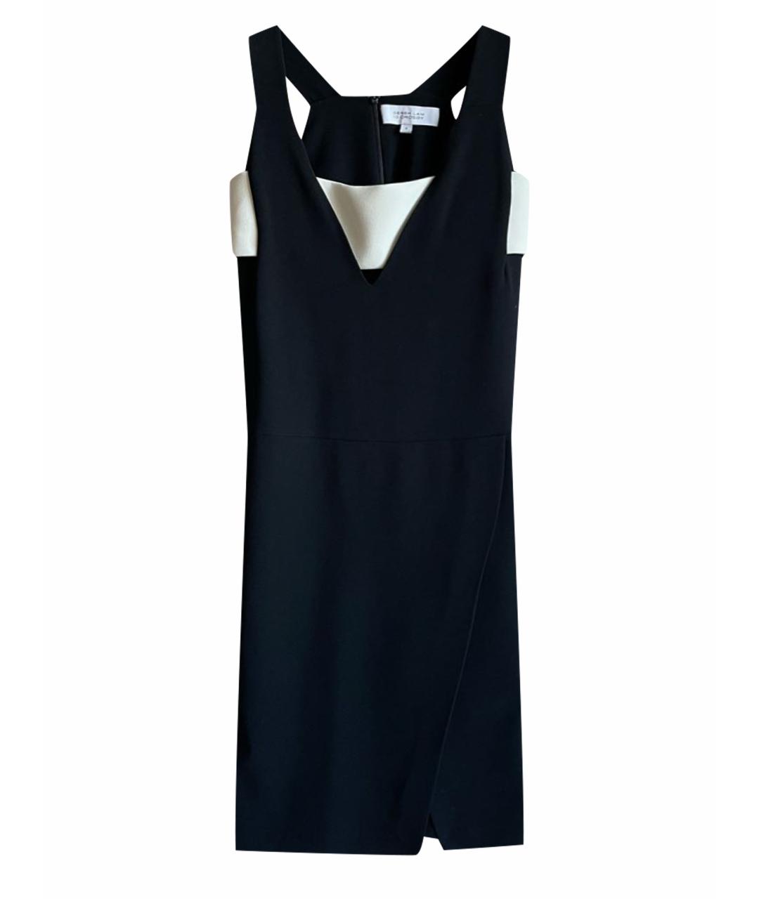 DEREK LAM 10 CROSBY Черное ацетатное коктейльное платье, фото 1