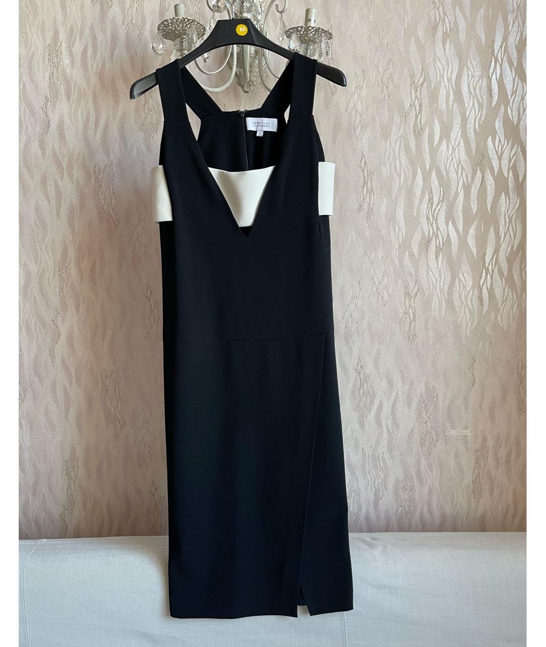 DEREK LAM 10 CROSBY Черное ацетатное коктейльное платье, фото 7