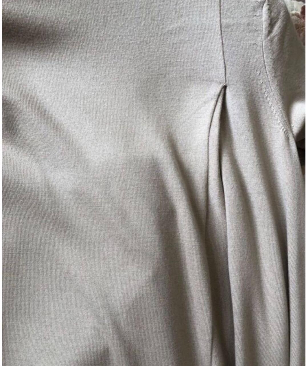 BALENCIAGA Бежевое шерстяное повседневное платье, фото 4
