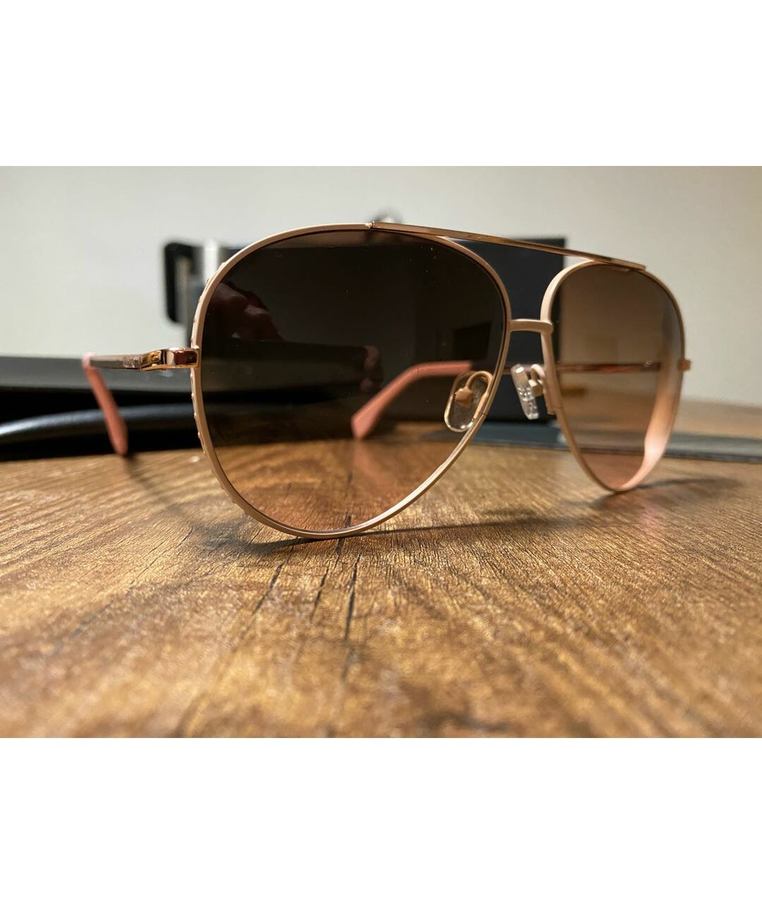 MOSCHINO Розовые металлические солнцезащитные очки, фото 2
