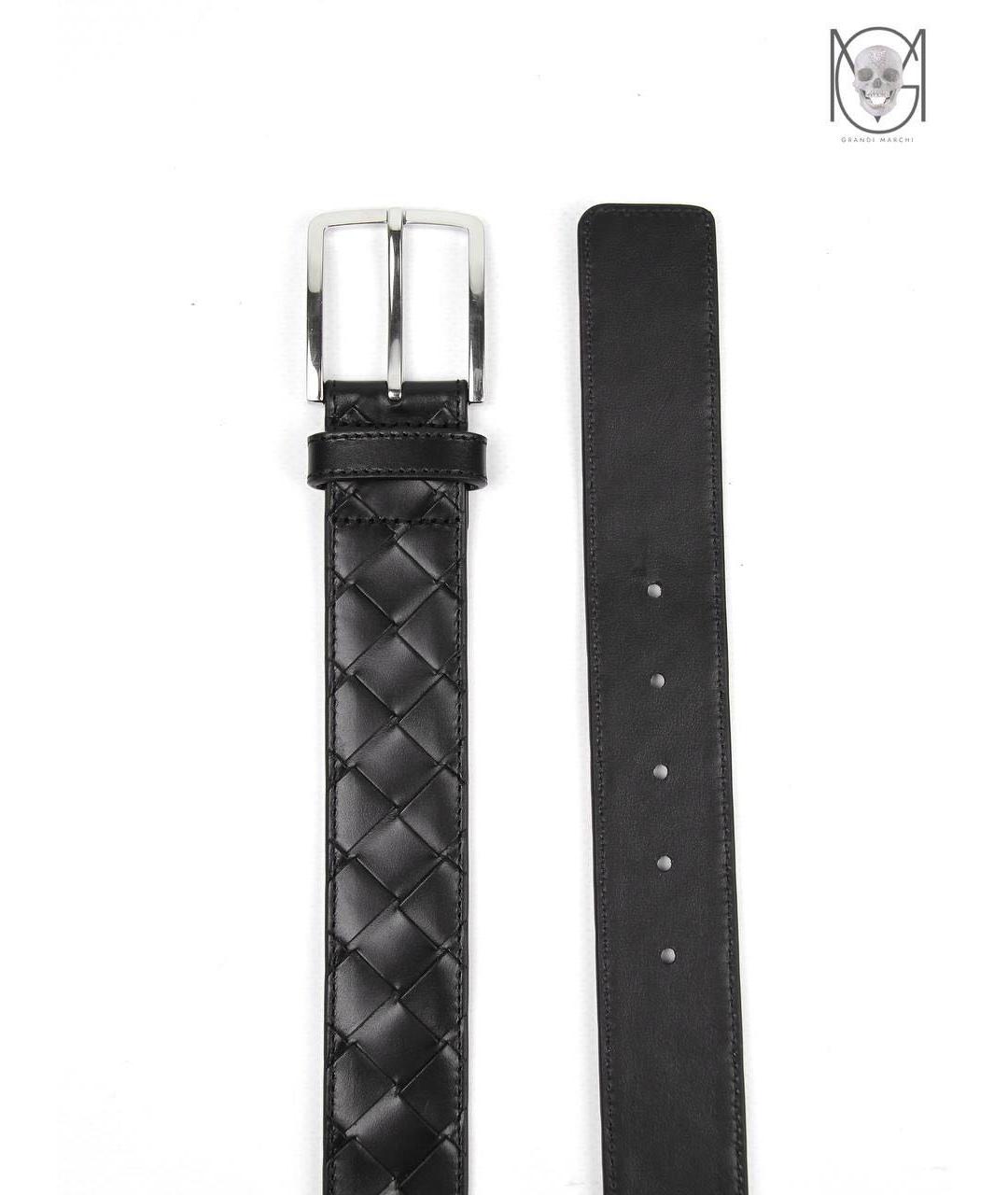 BOTTEGA VENETA Черный кожаный ремень, фото 2