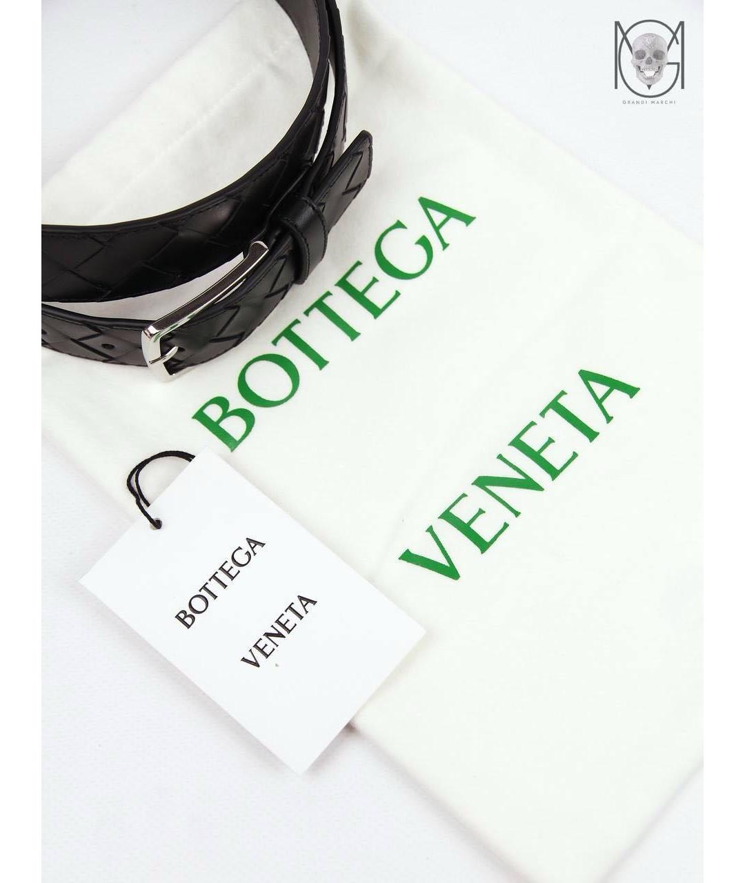 BOTTEGA VENETA Черный кожаный ремень, фото 3