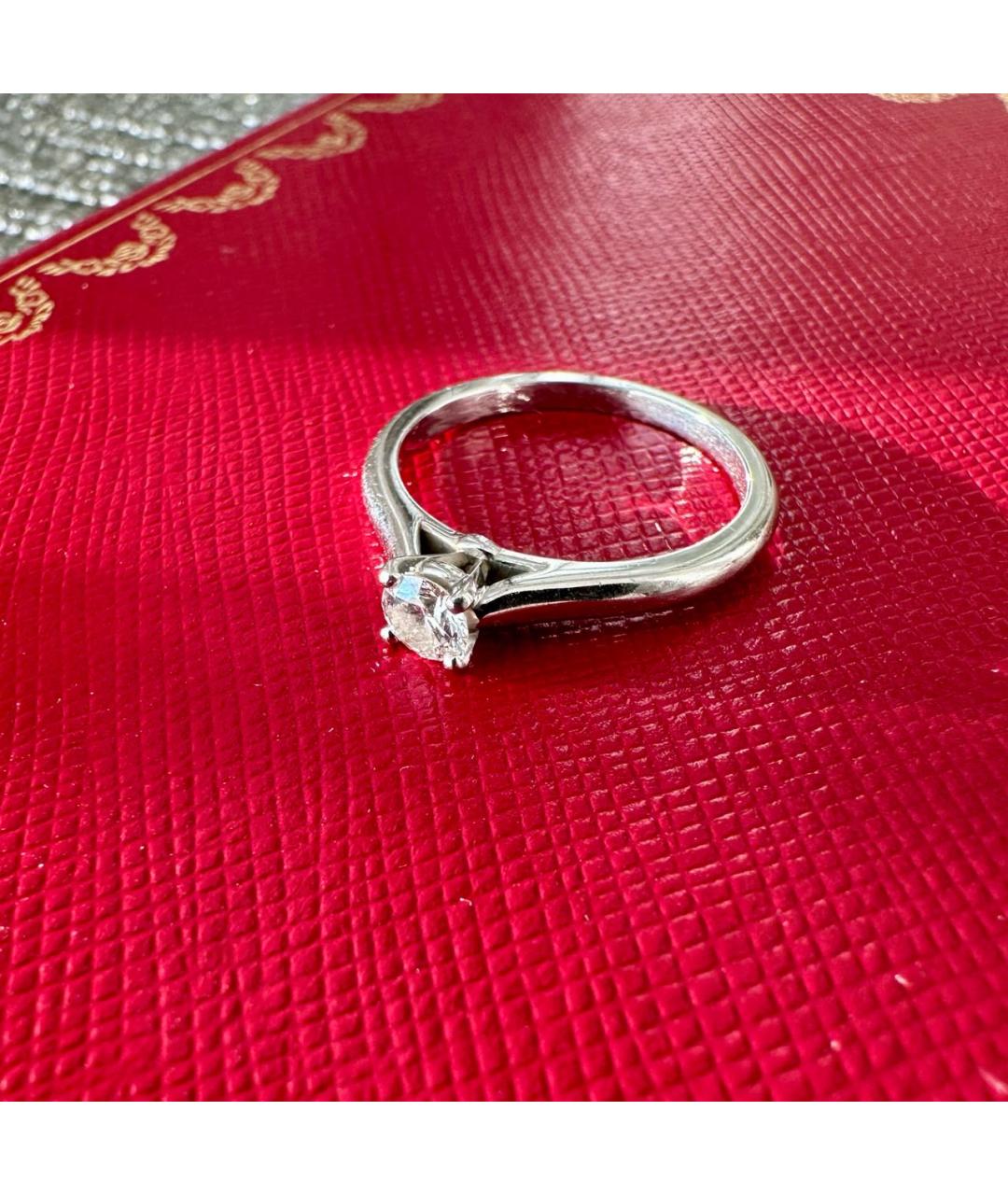 CARTIER Белое платиновое кольцо, фото 8