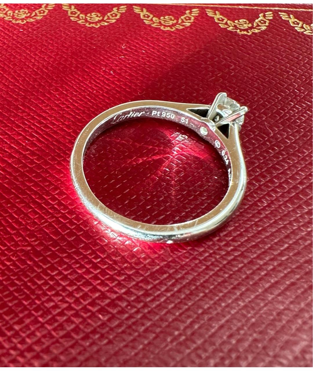 CARTIER Белое платиновое кольцо, фото 4
