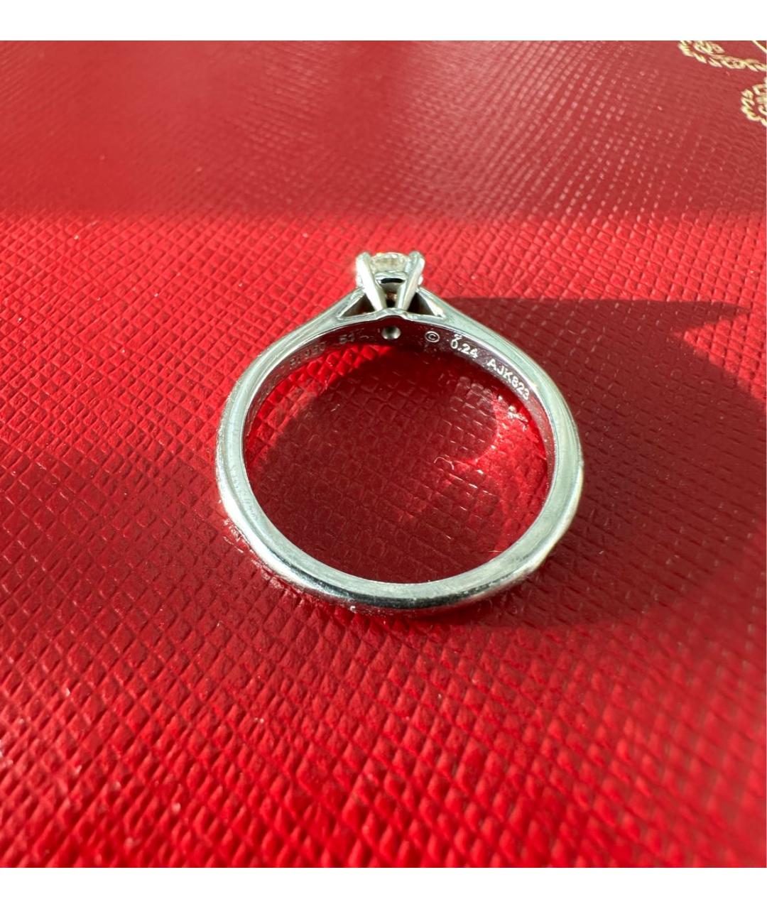 CARTIER Белое платиновое кольцо, фото 3