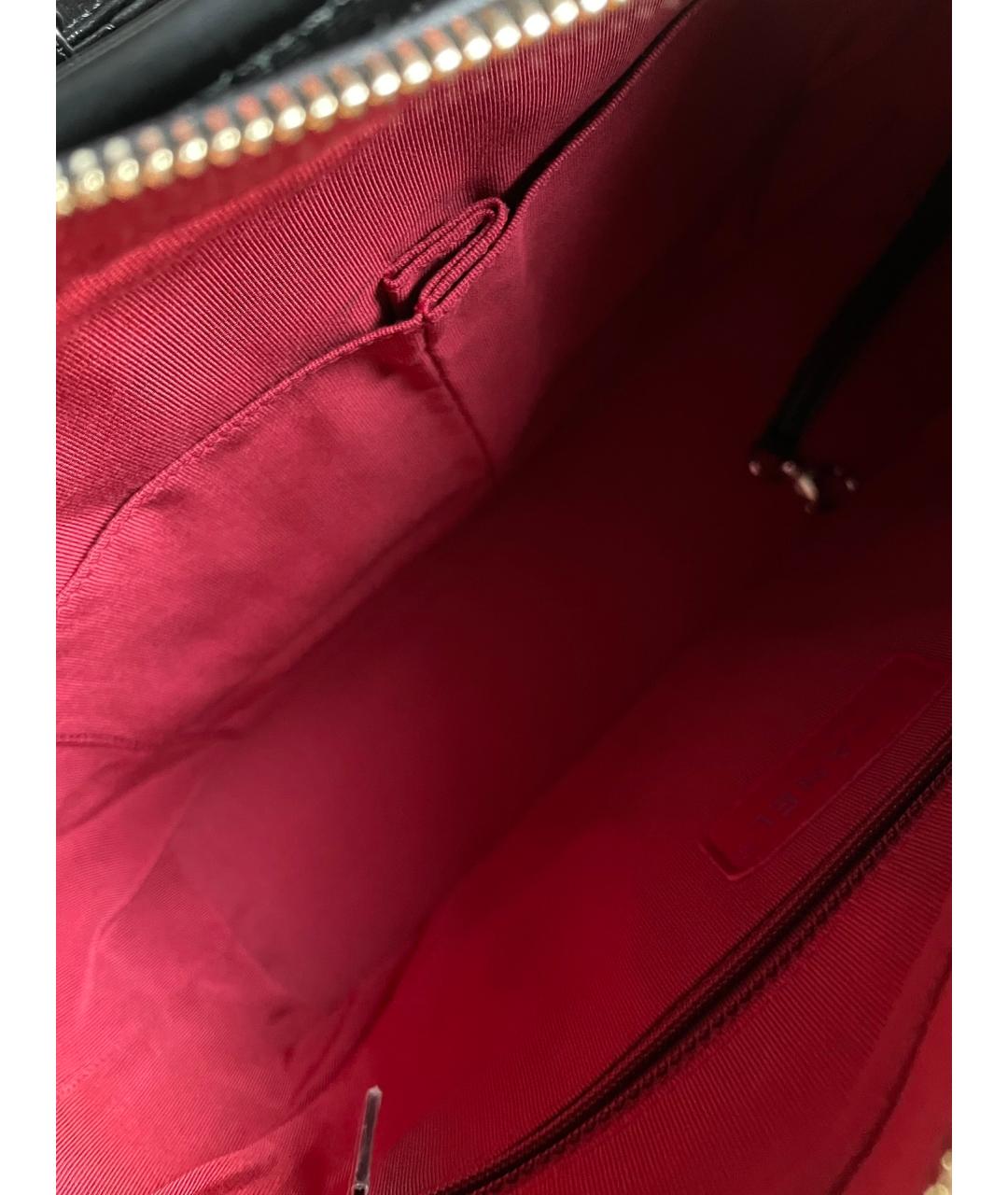 CHANEL Черная кожаная сумка через плечо, фото 6