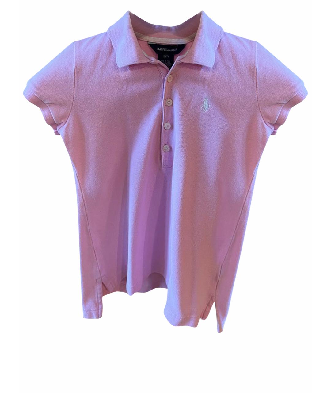 RALPH LAUREN Розовый хлопковый детская футболка / топ, фото 1