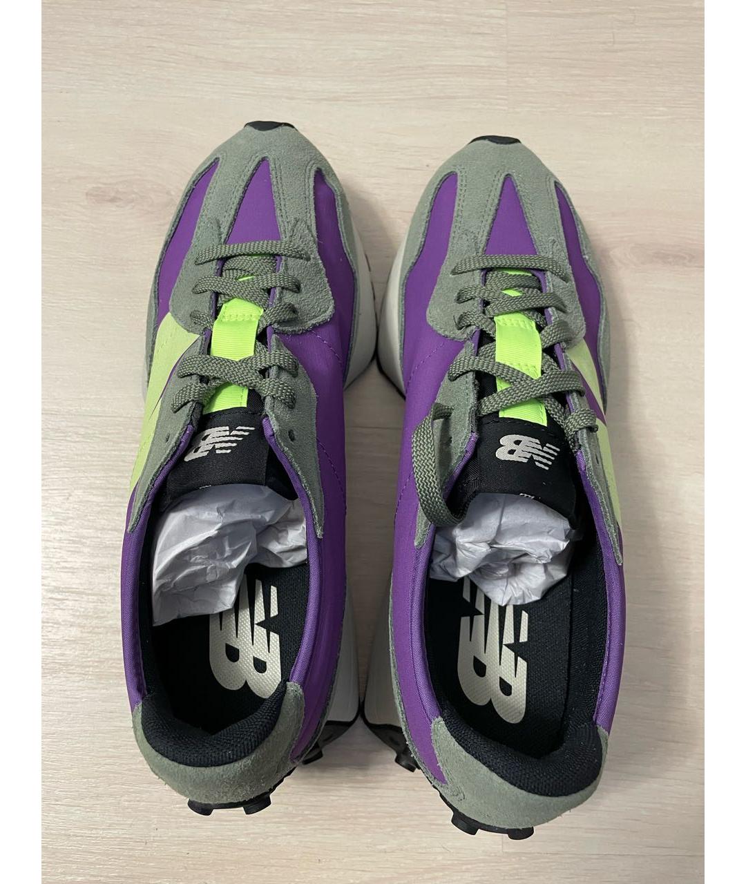 NEW BALANCE Фиолетовые замшевые низкие кроссовки / кеды, фото 4