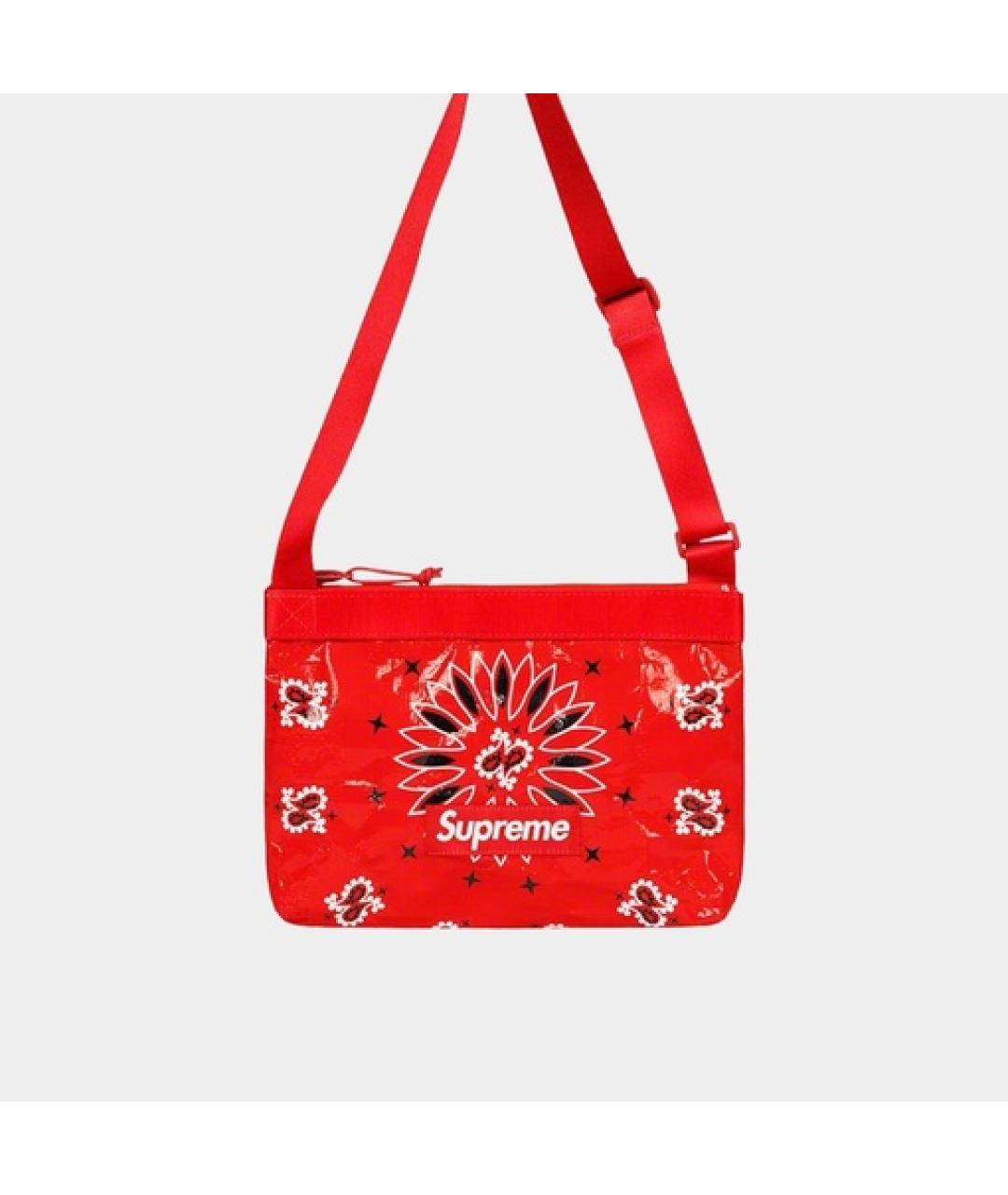 SUPREME Красная сумка на плечо, фото 3