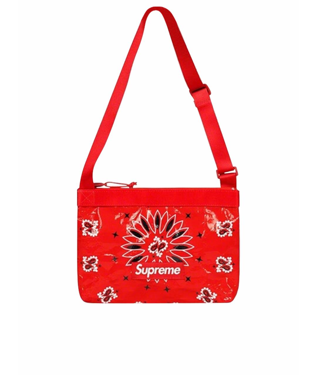 SUPREME Красная сумка на плечо, фото 1
