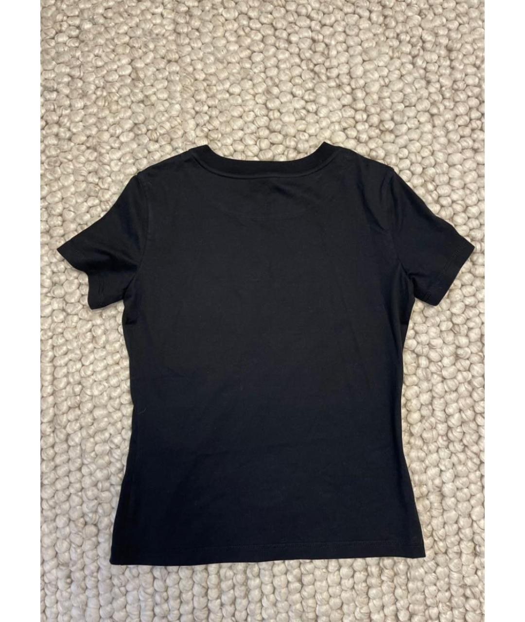 HERMES PRE-OWNED Черная хлопковая футболка, фото 2