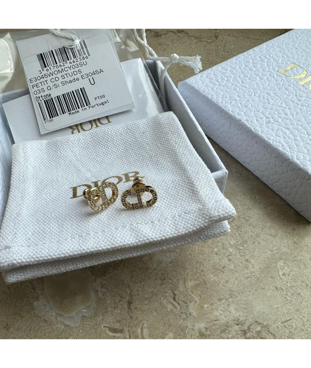 CHRISTIAN DIOR Золотые серьги, фото 2