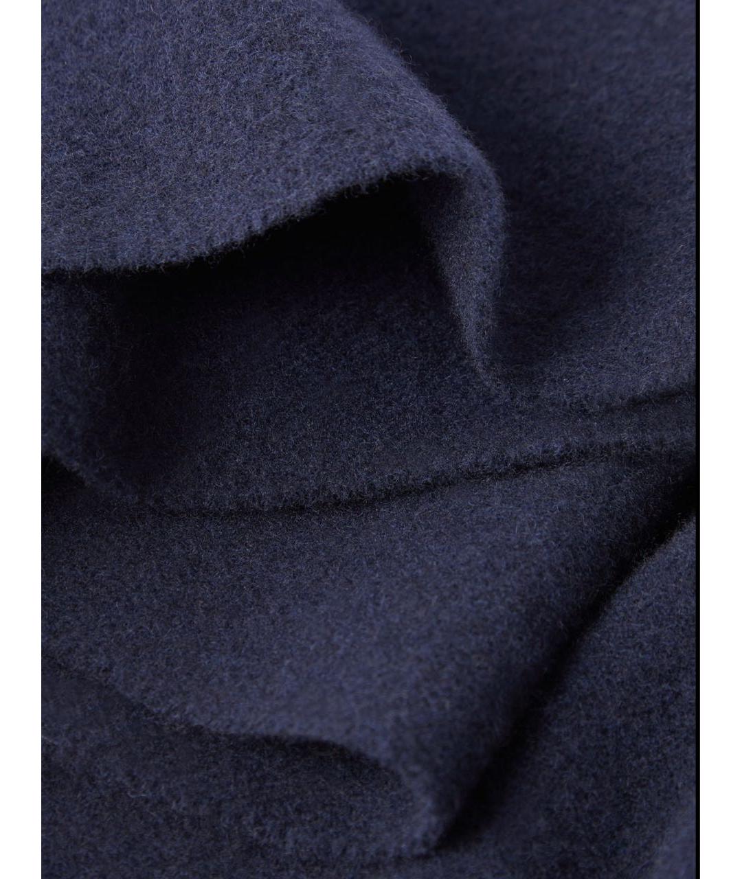 AMI ALEXANDRE MATTIUSSI Темно-синий шерстяной шарф, фото 2