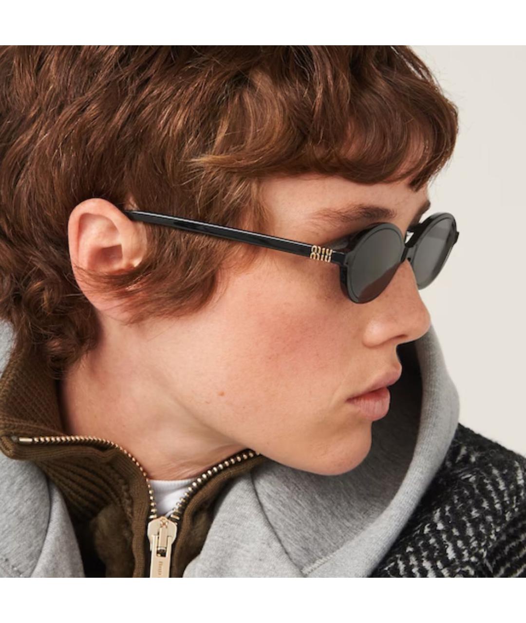 MIU MIU Черные солнцезащитные очки, фото 2