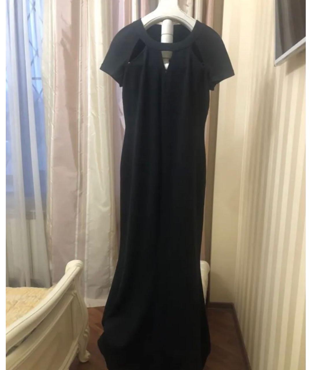 ST. JOHN Черное шерстяное вечернее платье, фото 2