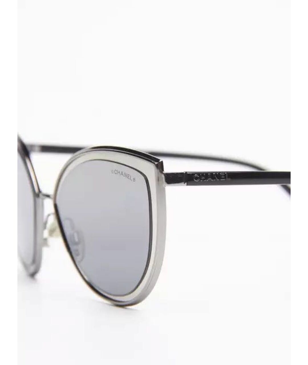 CHANEL PRE-OWNED Серебряные металлические солнцезащитные очки, фото 4