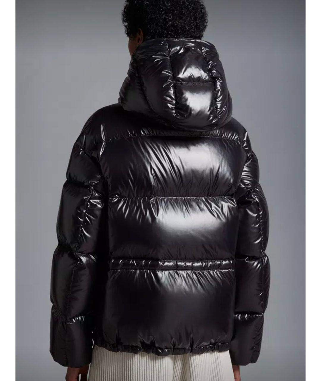 MONCLER Черный пуховик, фото 4