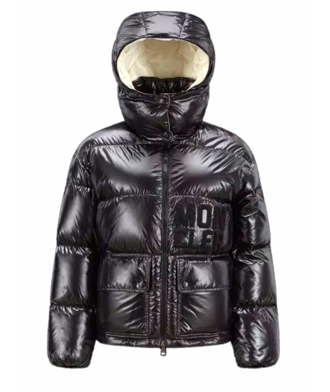 MONCLER Черный пуховик, фото 1