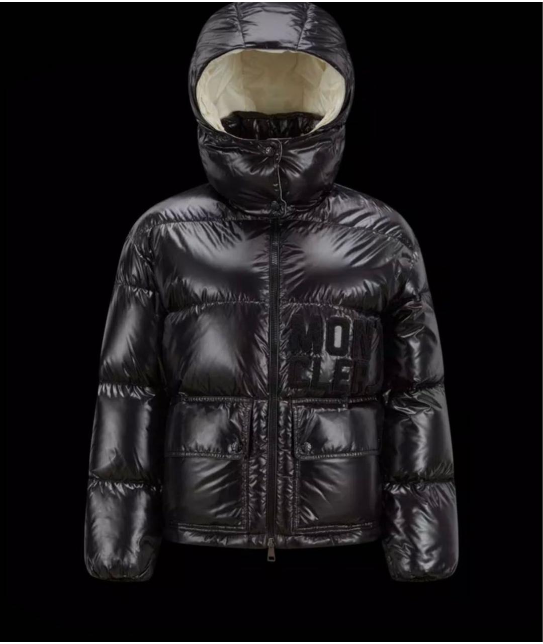 MONCLER Черный пуховик, фото 5