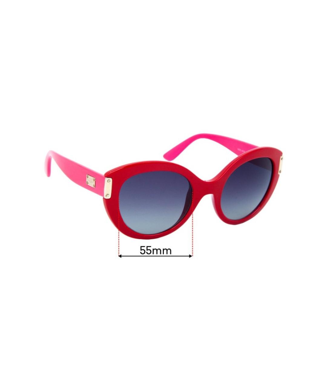 VERSACE Красные пластиковые солнцезащитные очки, фото 2
