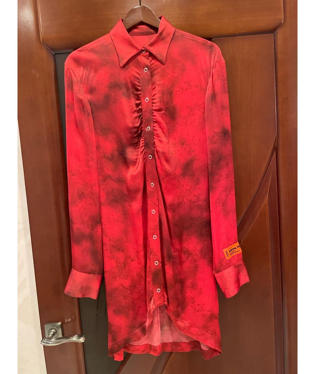 HERON PRESTON Красное вискозное повседневное платье, фото 7