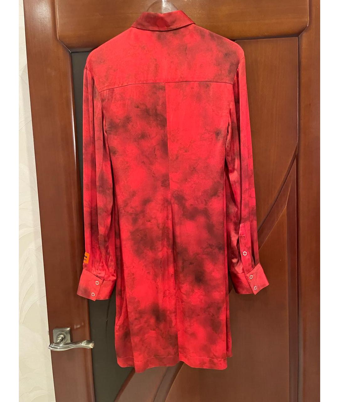 HERON PRESTON Красное вискозное повседневное платье, фото 2