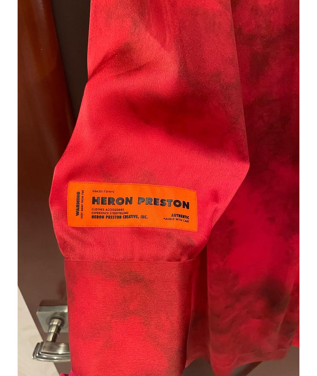 HERON PRESTON Красное вискозное повседневное платье, фото 5