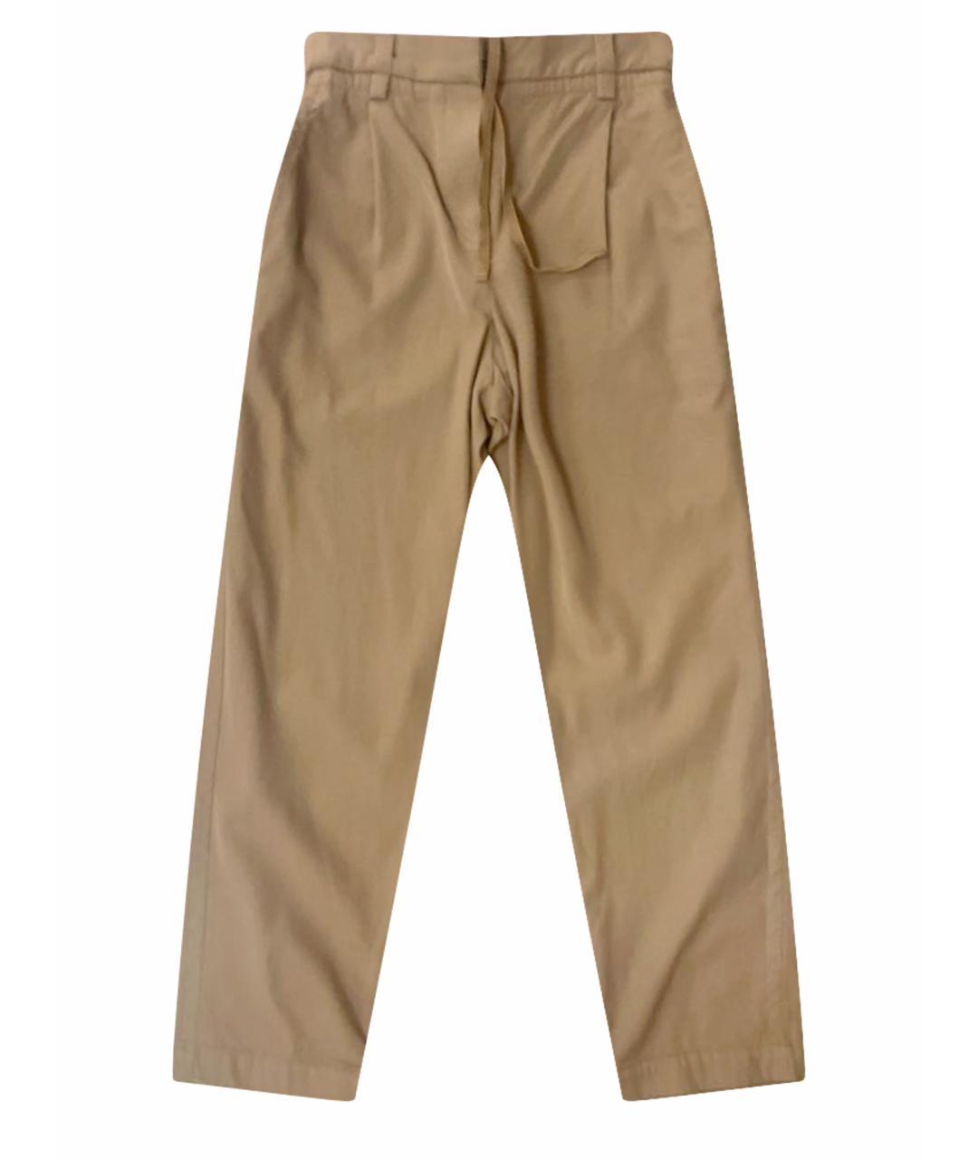 BRUNELLO CUCINELLI Коричневые шерстяные прямые брюки, фото 1