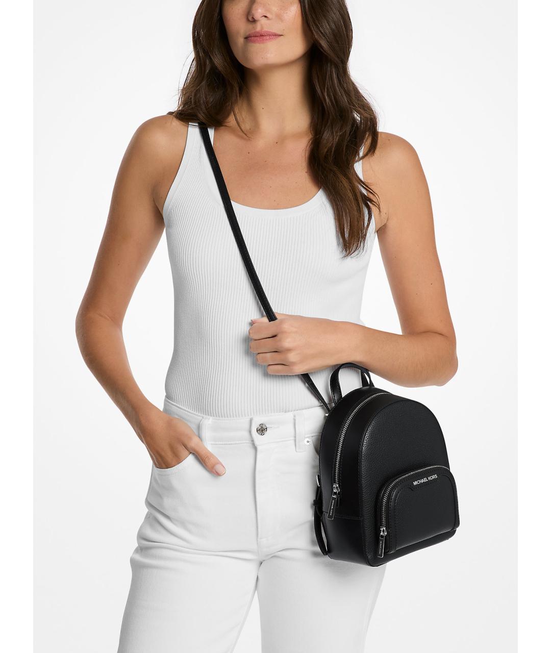 MICHAEL KORS Черный кожаный рюкзак, фото 5