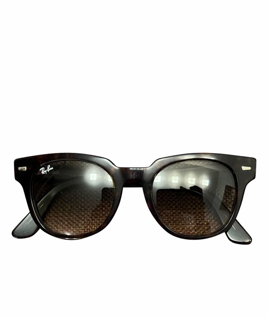RAY BAN Коричневые пластиковые солнцезащитные очки для женщин – купить ...