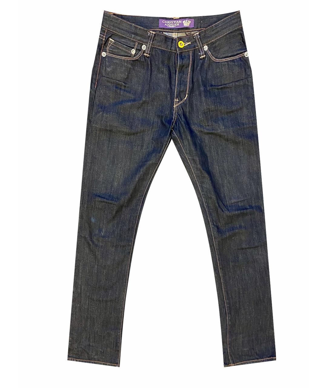 ED HARDY Темно-синие хлопковые прямые джинсы, фото 1