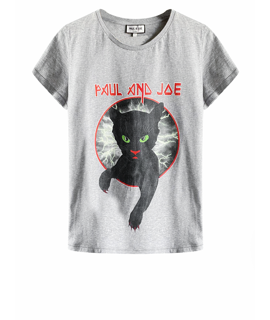 PAUL & JOE Серая хлопковая футболка, фото 1