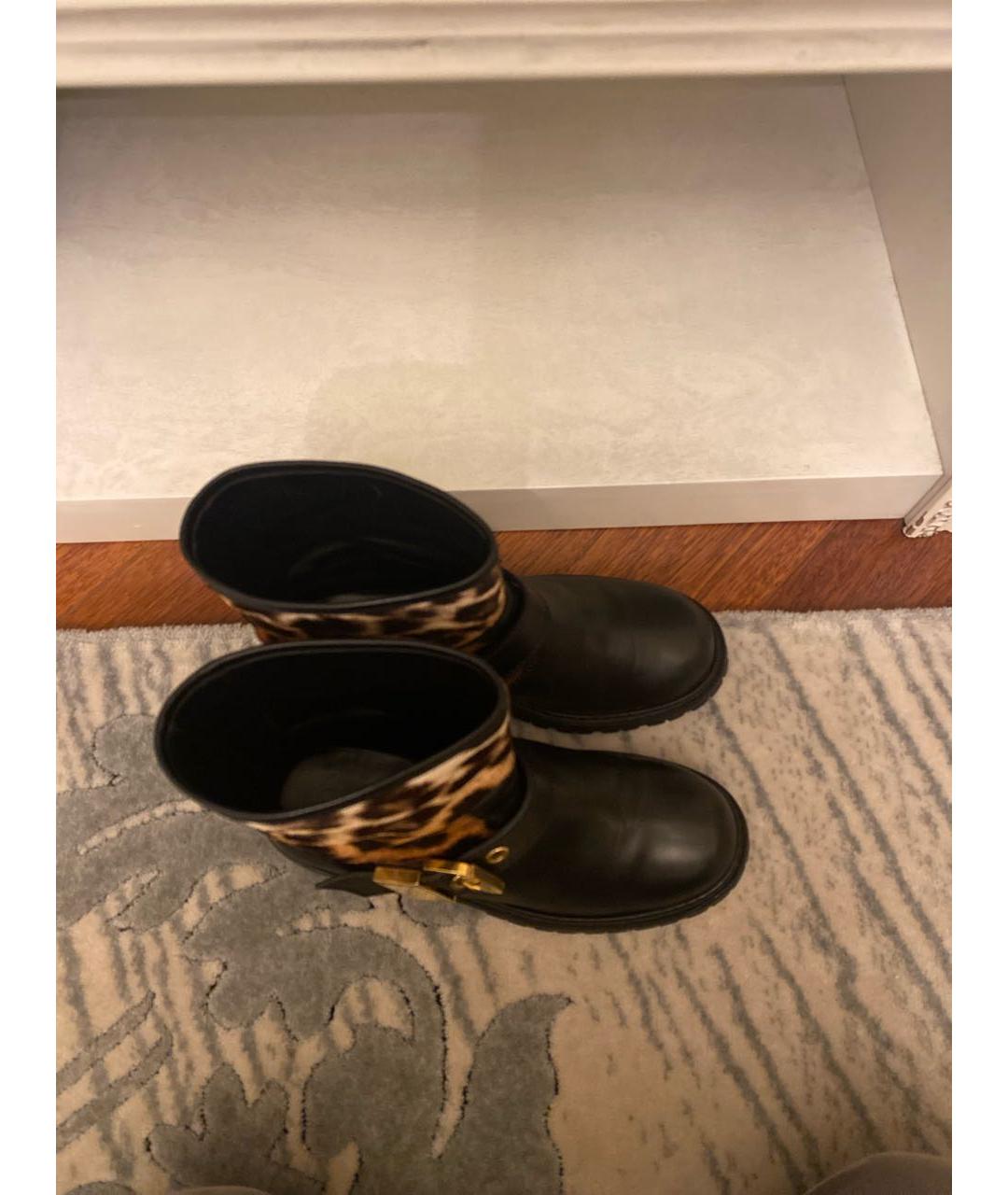 GIUSEPPE ZANOTTI DESIGN Черные кожаные ботинки, фото 3