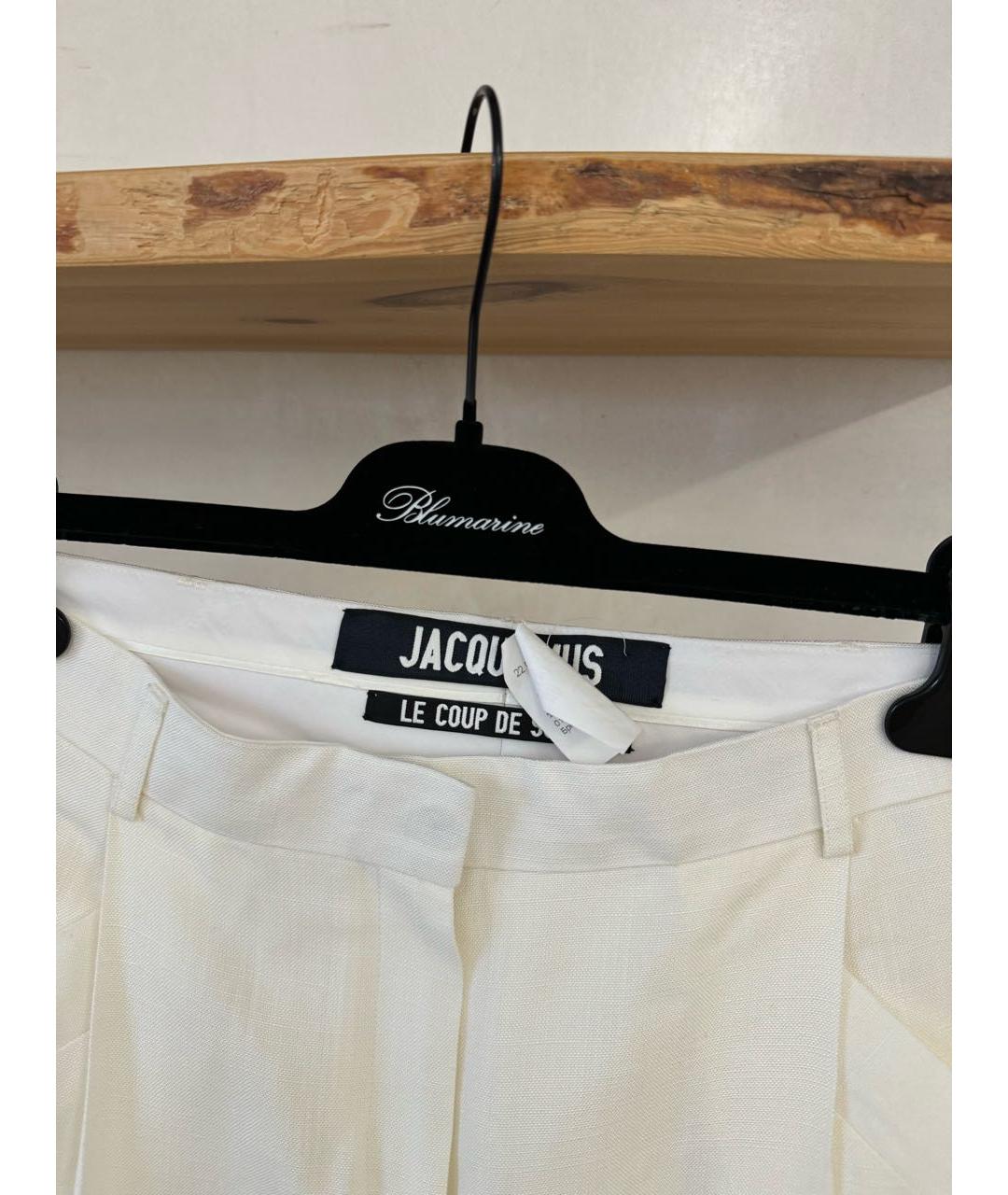 JACQUEMUS Льняные прямые брюки, фото 4