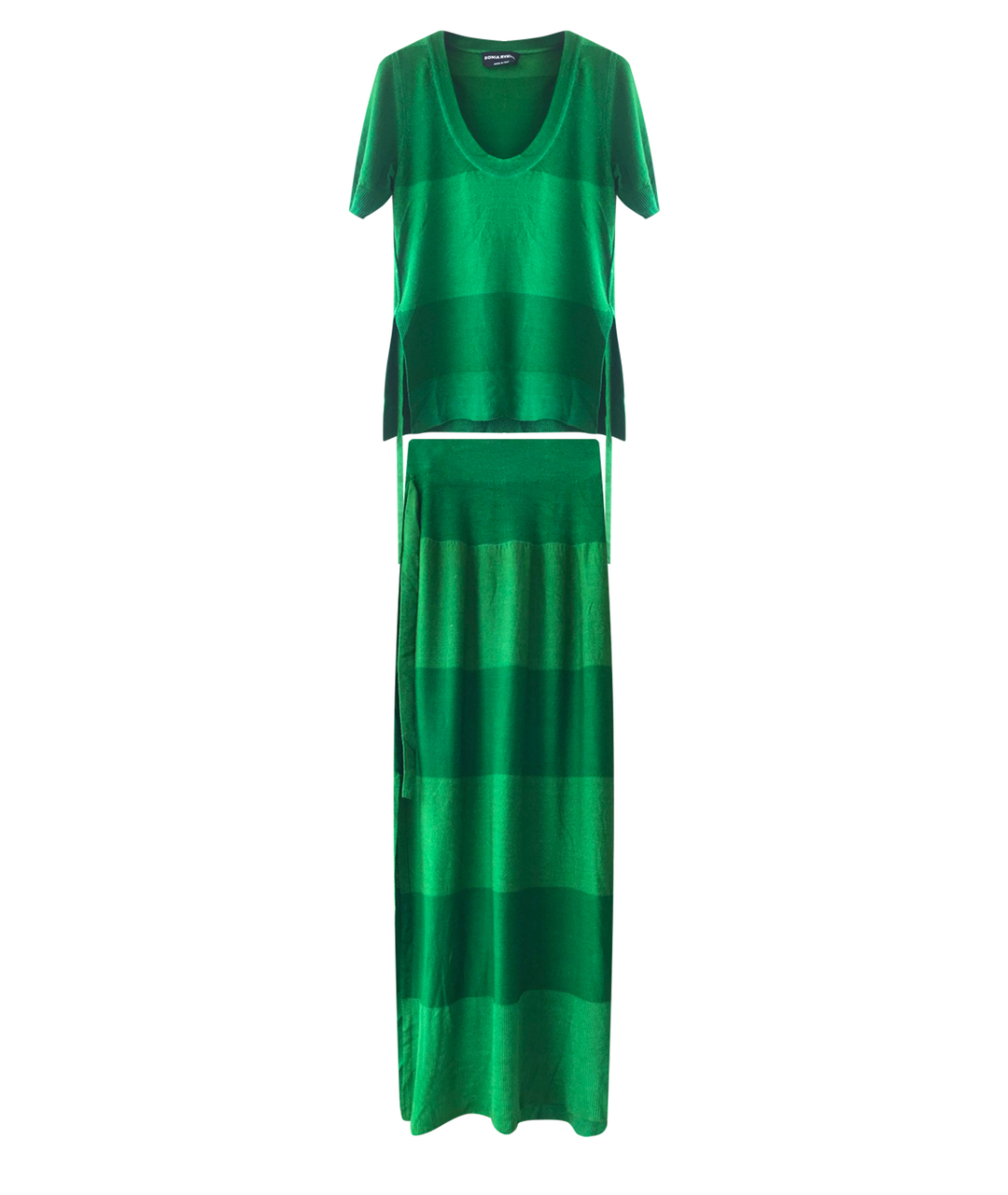 SONIA RYKIEL Зеленый шерстяной костюм с брюками, фото 1