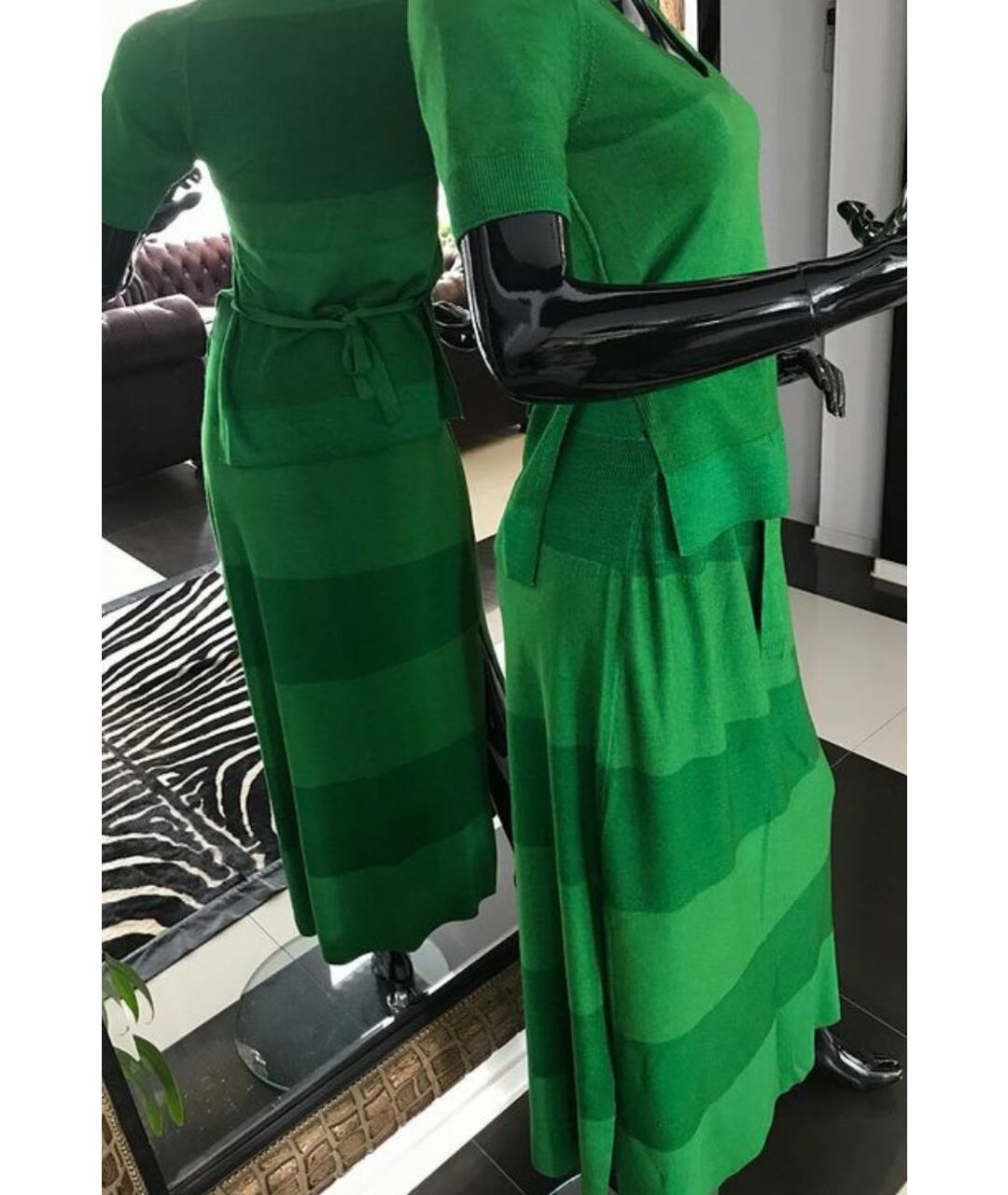 SONIA RYKIEL Зеленый шерстяной костюм с брюками, фото 6